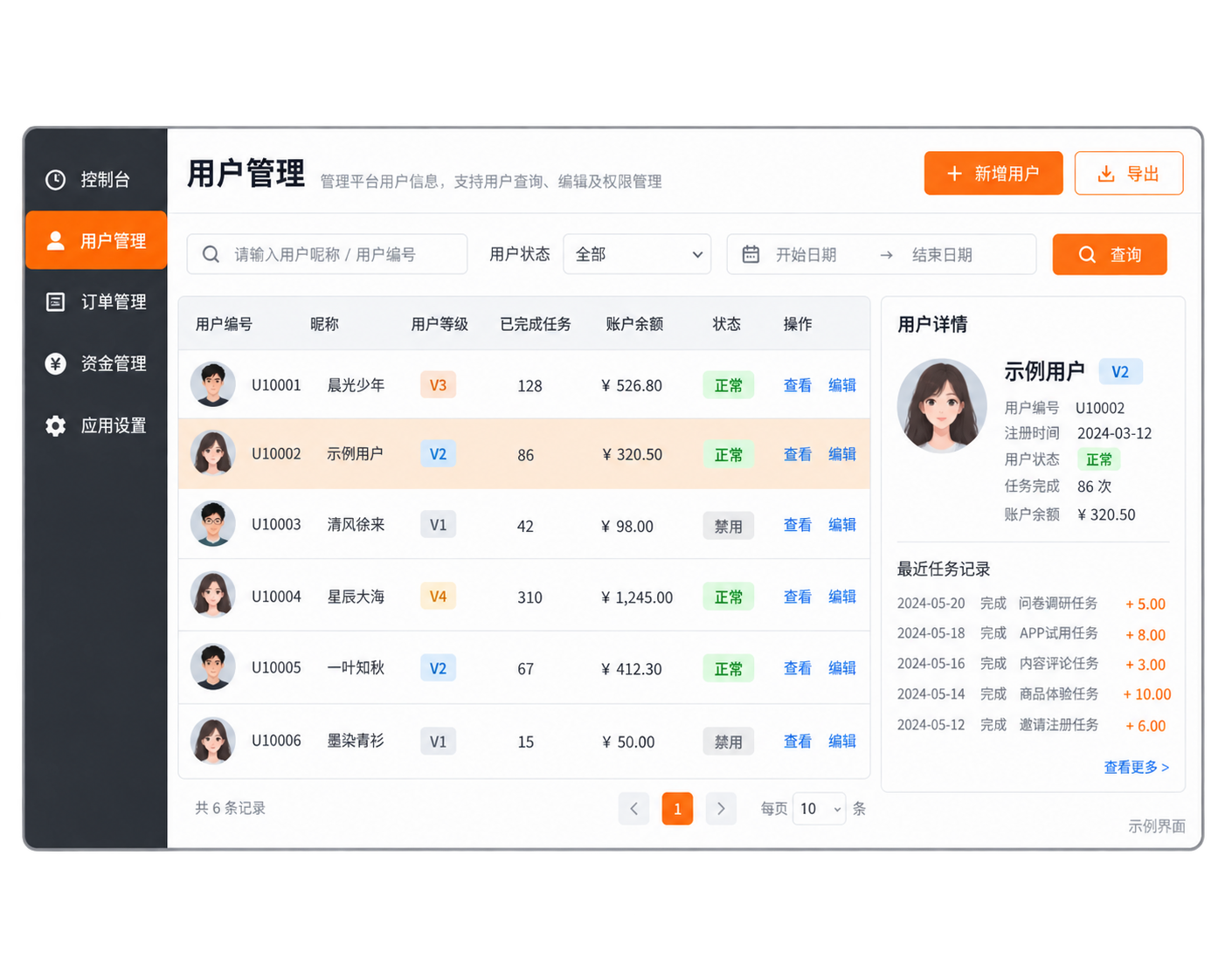 悬赏任务系统-订单管理
